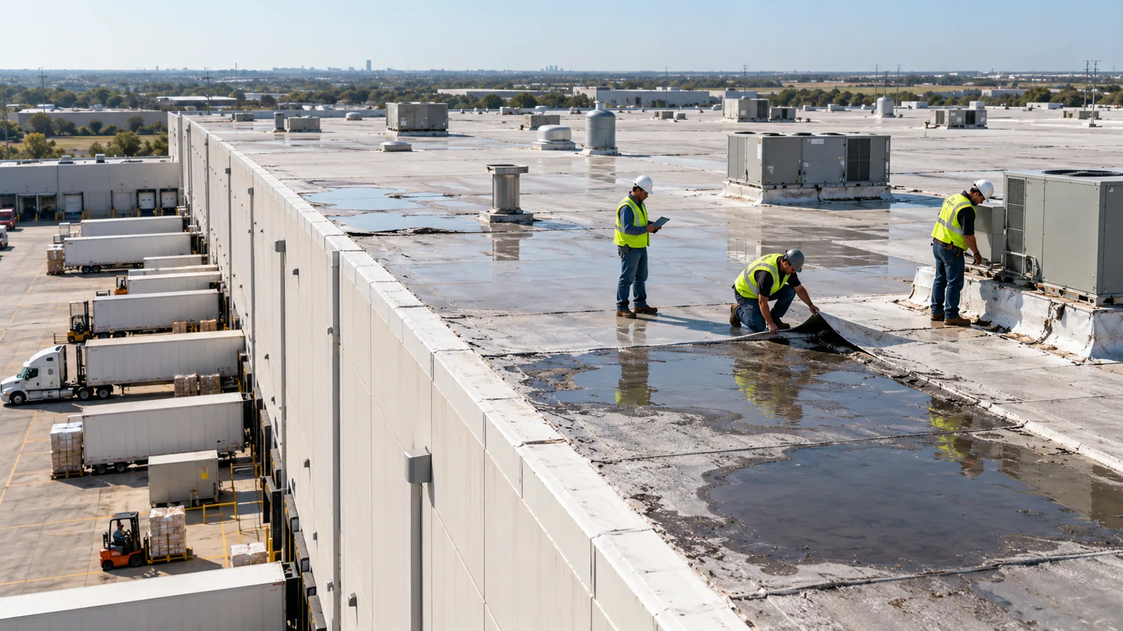 Hospital roof insulation and cover-board correction