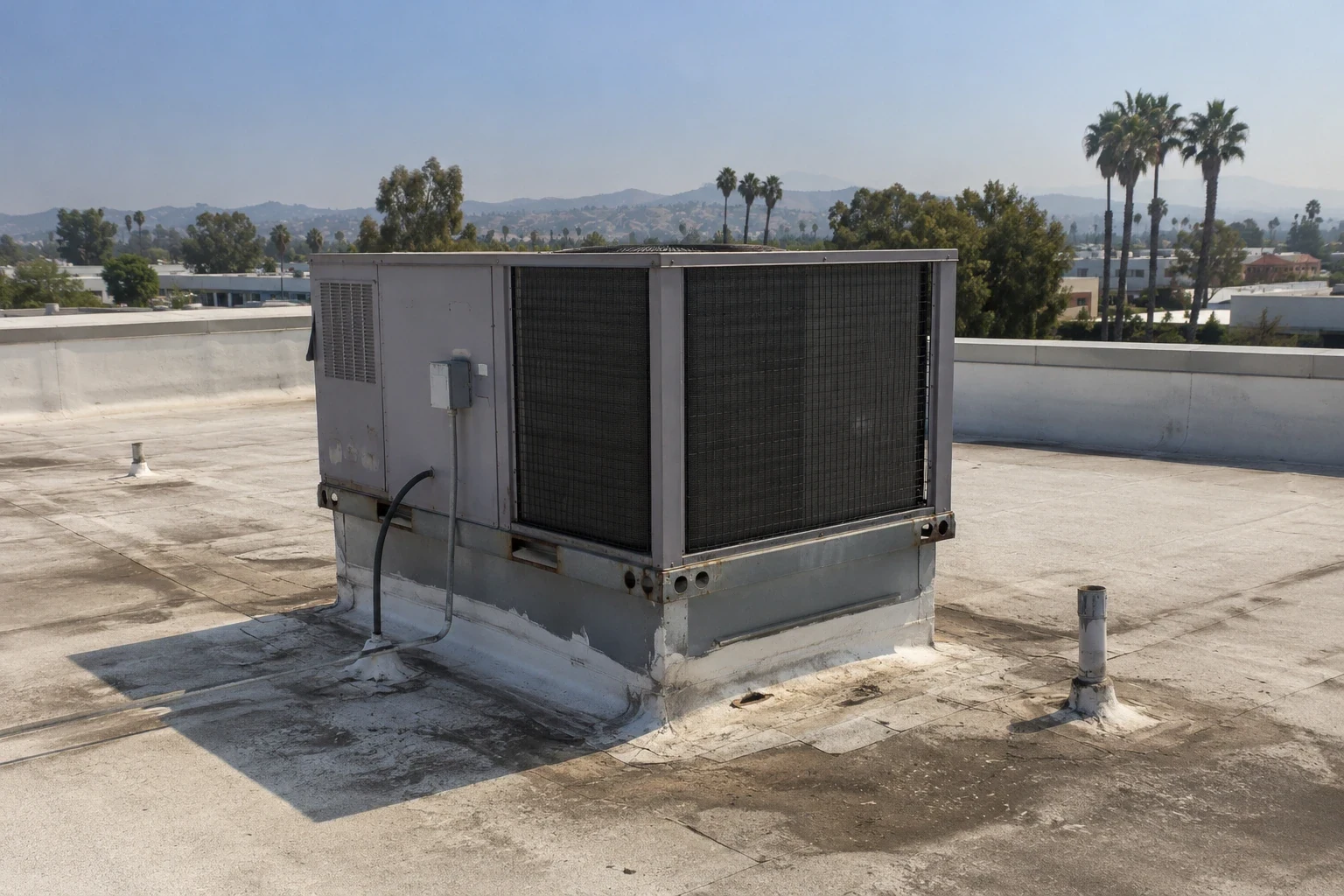 roofing interfaces at industrial supports and curbs